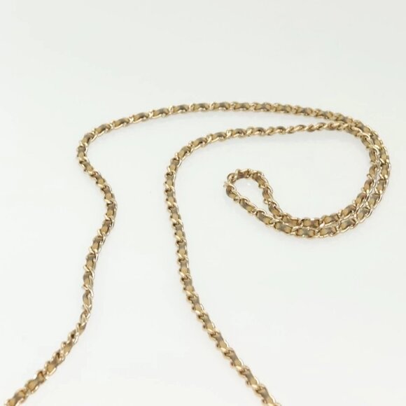 CHANEL Matelasse Chain Wallet Shoulder Bag Lamb Skin Gold Tone CC Auth 137 - Picture 6 of 16